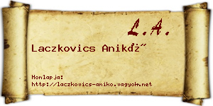 Laczkovics Anikó névjegykártya