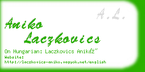 aniko laczkovics business card